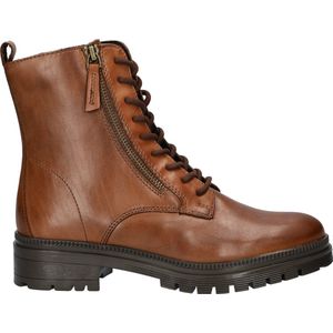 Nelson - Veterboots - Zwart - Leer - Gevoerd met Fleece