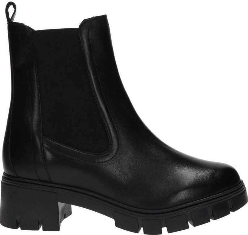 Nelson - Chelsea Boots - Zwart - Leer - Fleece Gevoerd
