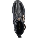 Nelson Monk - Bikerboot - Zwart - Leer - Met Gespen en Ritsen