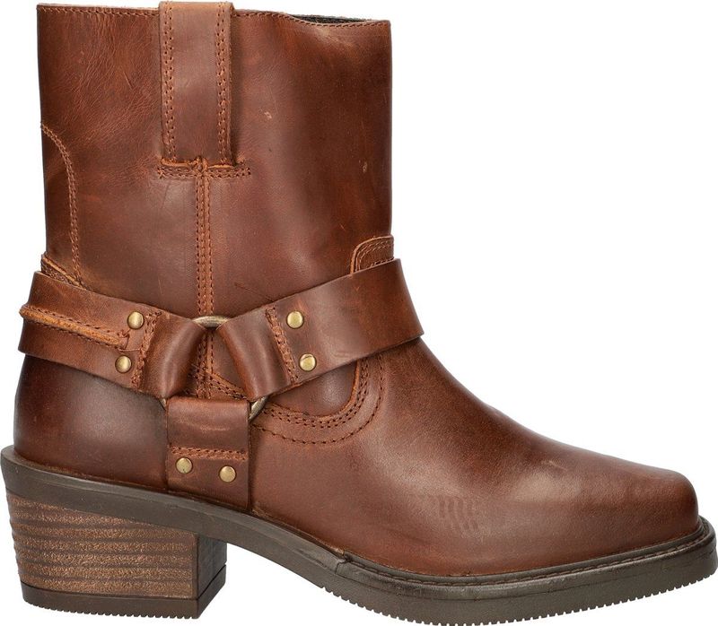 Nelson - Bikerboots - Zwart - Dames Enkellaarsjes