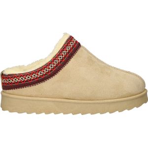 Nelson - Gevoerde Boots - Pantoffel - Zwart - Textiel - Imitatiewol