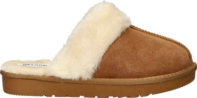 Nelson - Home - Pantoffels - Suède - Gevoerd met Fake Fur