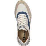 Rieker - Suède Sneakers - Groen - Suède met Leren en Textielen Voering