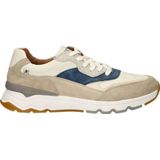 Rieker - Suède Sneakers - Groen - Suède met Leren en Textielen Voering