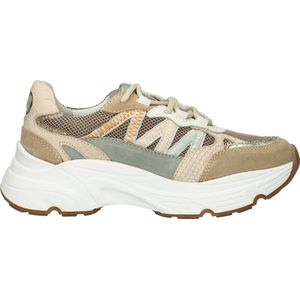 Nelson dames dad sneaker - Beige multi