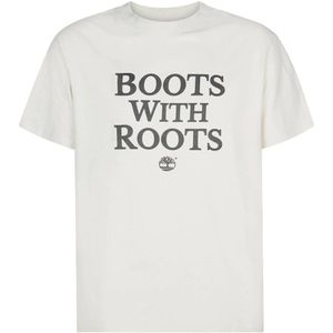 Timberland - T-shirt - Ecru - Katoen - Loose Fit - Korte Mouwen