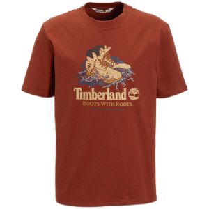 Timberland - T-shirt - Rood - Regular Fit - Katoen