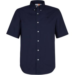 Timberland - Casual Overhemd - Donkerblauw - Katoen - Korte Mouwen