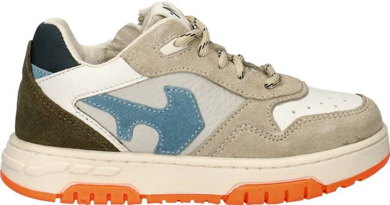 Nelson - Kids Sneakers - Zwart - Imitatieleer en Suède