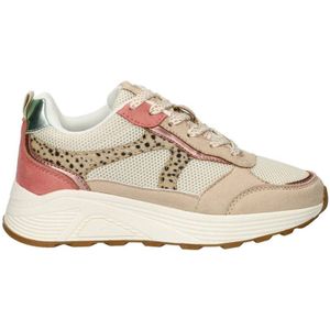 Nelson - Chunky Sneakers - Wit - Nylon en Imitatieleer