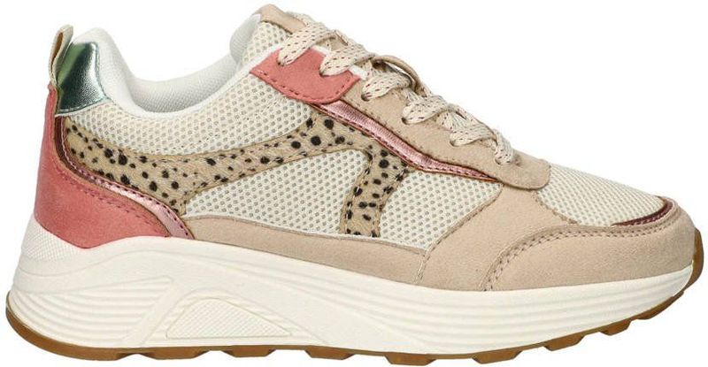 Nelson - Chunky Sneakers - Wit - Nylon en Imitatieleer