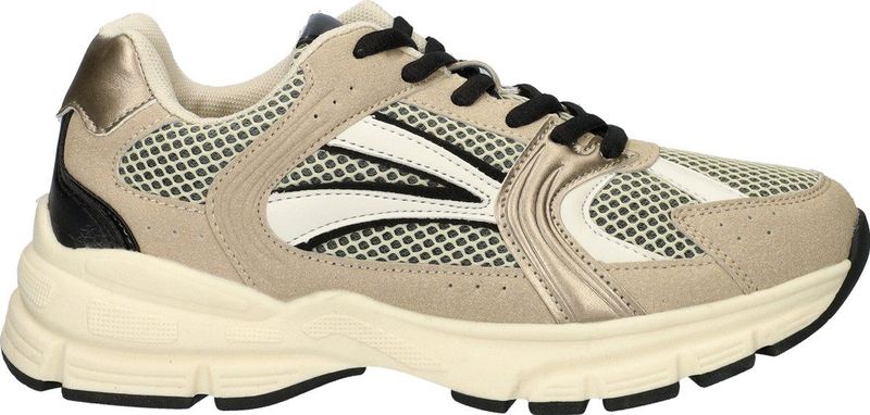 Nelson - Dames Sneaker - Chunky - Zwart - Imitatieleer/Mesh