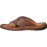Nelson - Heren Slipper - Bruin - Gewaxt Leer/Textiel