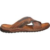 Nelson - Heren Slipper - Bruin - Gewaxt Leer/Textiel