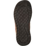 Nelson - Heren Teenslipper - Gevoerd Leer - Bruin - Flexibele Rubberzool