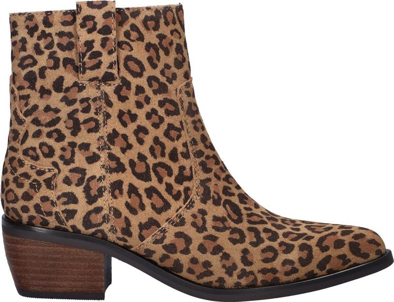 Nelson - Enkellaarsjes - Panterprint - Suède - Gevoerd met Textiel