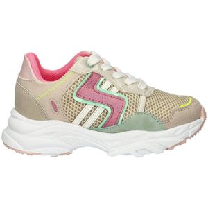 Nelson - Chunky Sneakers - Wit - Imitatieleer/Textiel