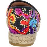 Nelson - Dames - Espadrille - Multicolor - Textiel met Leren Voetbed