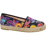 Nelson - Dames - Espadrille - Multicolor - Textiel met Leren Voetbed