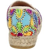 Nelson - Dames Espadrille - Multikleur - Textiel - Leren Voetbed