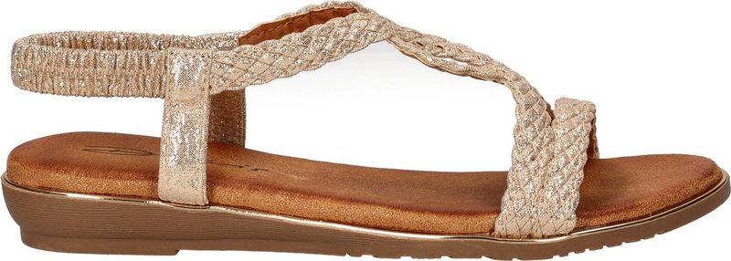 Dolcis - Dames Sandalen - Zwart - Textiel - Imitatieleer