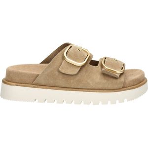 Nelson - Dames Slipper - Suède - Verstelbare Banden - Voorgevormd Voetbed