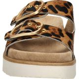 Nelson - Dames Slipper - Animal Print - Ponyhaar - Verstelbare Banden