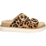 Nelson - Dames Slipper - Animal Print - Ponyhaar - Verstelbare Banden