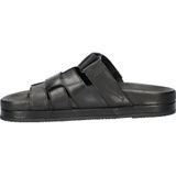 Nelson - Dames Slipper - Zwart - Chunky - Leer