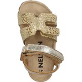 Nelson - Kids Sandalen - Leer - Metallic - Verstelbare Banden - Voorgevormd Voetbed