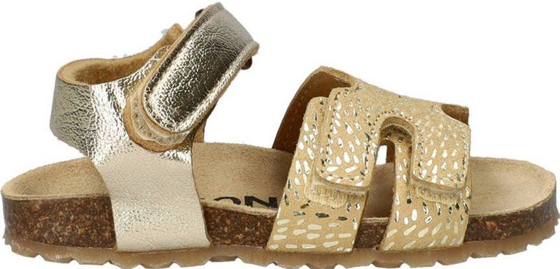 Nelson - Kids Sandalen - Leer - Metallic - Verstelbare Banden - Voorgevormd Voetbed