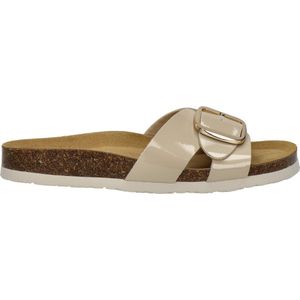 Nelson - Gezondheidsslippers - Lak-look - Dames - Voorgevormd Voetbed - Verstelbare Band