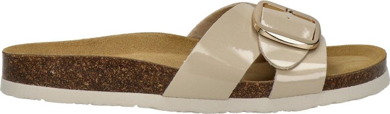 Nelson - Gezondheidsslippers - Lak-look - Dames - Voorgevormd Voetbed - Verstelbare Band