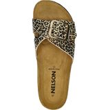Nelson - Dames Slipper - Animal Print - Imitatieleer - Vilt Gevoerd