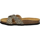 Nelson - Dames Slipper - Animal Print - Imitatieleer - Vilt Gevoerd