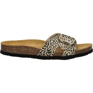Nelson - Dames Slipper - Animal Print - Imitatieleer - Vilt Gevoerd