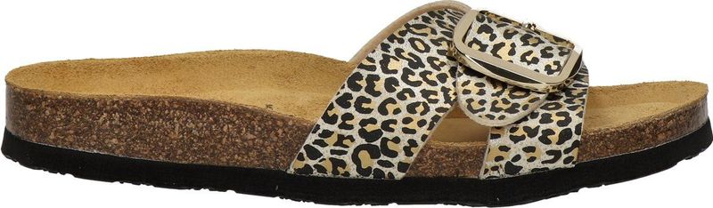 Nelson - Dames Slipper - Animal Print - Imitatieleer - Vilt Gevoerd