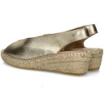 Nelson - Dames Espadrille - Metallic - Leer - Imitatieleren Voetbed met Foam-onderlaag
