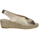 Nelson - Dames Espadrille - Metallic - Leer - Imitatieleren Voetbed met Foam-onderlaag