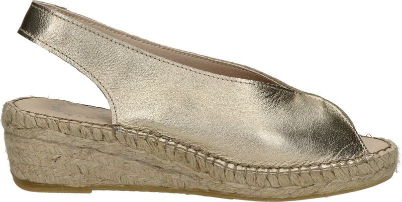 Nelson - Dames Espadrille - Goud - Leer - Imitatieleer Voering