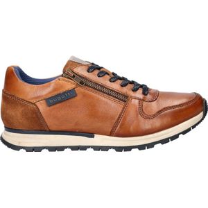 Bugatti - Lage Sneakers - Heren - Zwart - Leer - Uitneembaar Voetbed