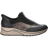 Rieker - Ready to go - Instappers - Zwart - Imitatieleer/Textiel