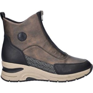 Rieker - Sneakers - Brons - Imitatieleer - Sleehak