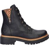 Rieker - Veterboots - Imitatieleer - Panterdetail - Antistress-voetbed