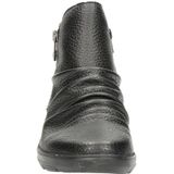 Rieker - Dames Boot - Enkellaarsje - Zwart - Leer - Antistress Voetbed