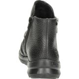Rieker - Dames Boot - Enkellaarsje - Zwart - Leer - Antistress Voetbed