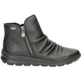 Rieker - Dames Boot - Enkellaarsje - Zwart - Leer - Antistress Voetbed