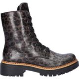 Rieker - Veterboot - Panterprint - Imitatieleer - Antistress-voetbed