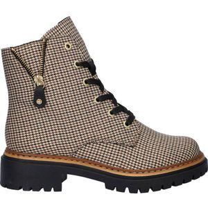 Rieker - Veterboots - Beige Multi - Gevoerd - Imitatieleer