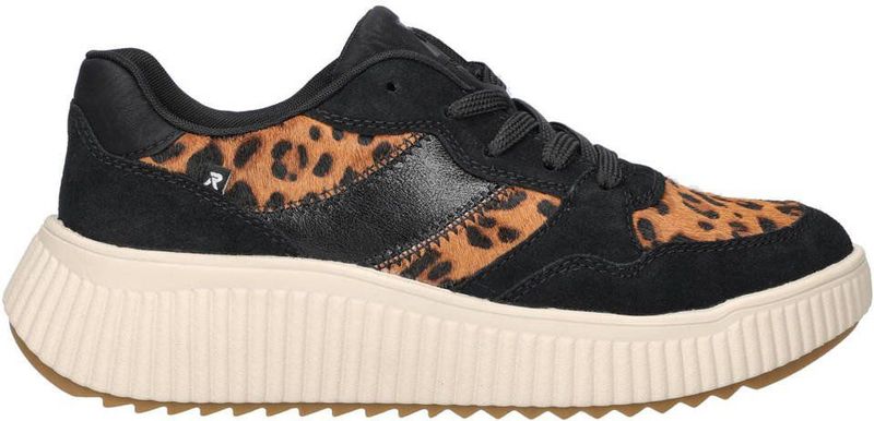 Rieker - Lage Sneakers - Panter Print - Chunky Loopzool - Antistress Voetbed